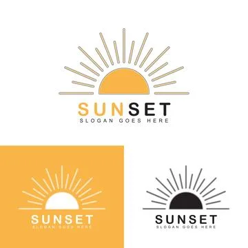 Sun logo vector design template. Stock Illustration