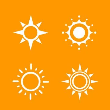 Sun logo vector elements Illustrazione stock