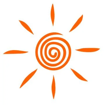 Sun logo. Vector Stock Illustration
