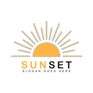 Sun logo vector Stock Illustration
