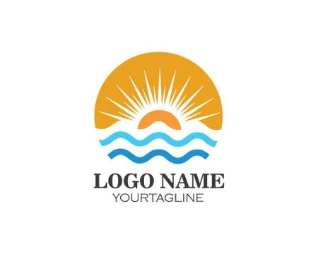 Sun logo vector template illustration Stock Illustration