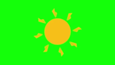 Sun Looping with Flag - Chroma Key Green Screen Footage Vidéo 341328715