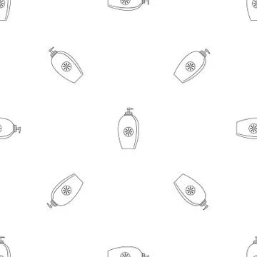Sun lotion dispenser pattern seamless vector Illustrazione stock