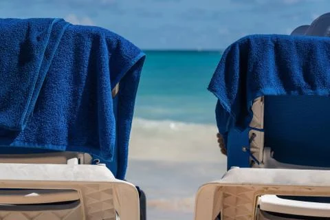 Sun loungers Stock Photos