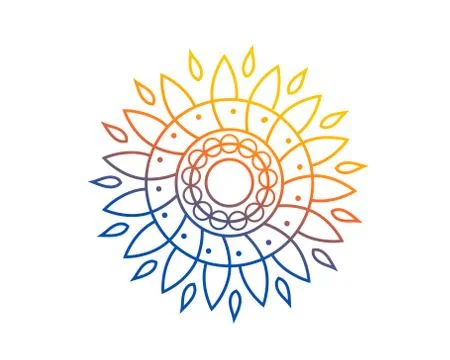 Sun mandala illustration Stock Illustration