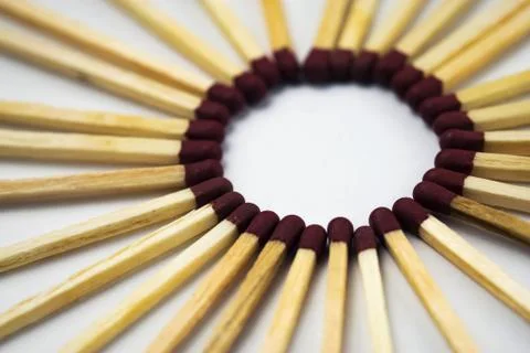 Sun of matchsticks Stock Photos