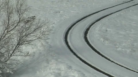 Sun Melts Snow Stock Footage 54752597