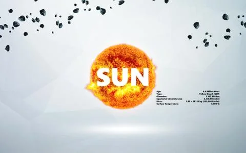 Sun. Minimalistic style Foto stock