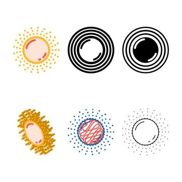 Sun mix nature summer sunlight color icon vector Stock Illustration