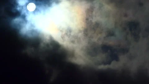 Sun in moody sky  库存影片 175436032