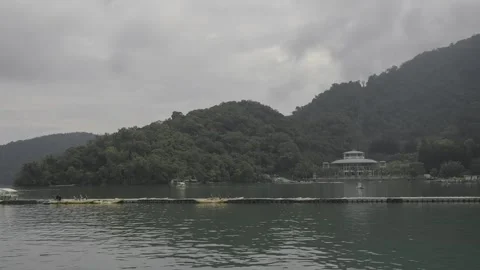 Sun Moon Lake with the Formosa Aboriginal Culture Village. Stock Footage 253063271