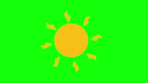 Sun Motion with Flag on Chroma Key for Compositing Stock Footage 341328699