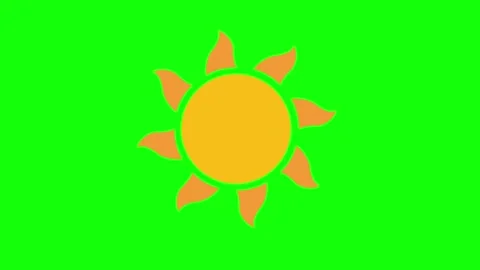 Sun Motion Isolated Green Screen Stock Video Video stock 341328435
