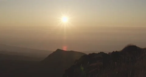 Sun on Mount Etna Stock Footage 149936038