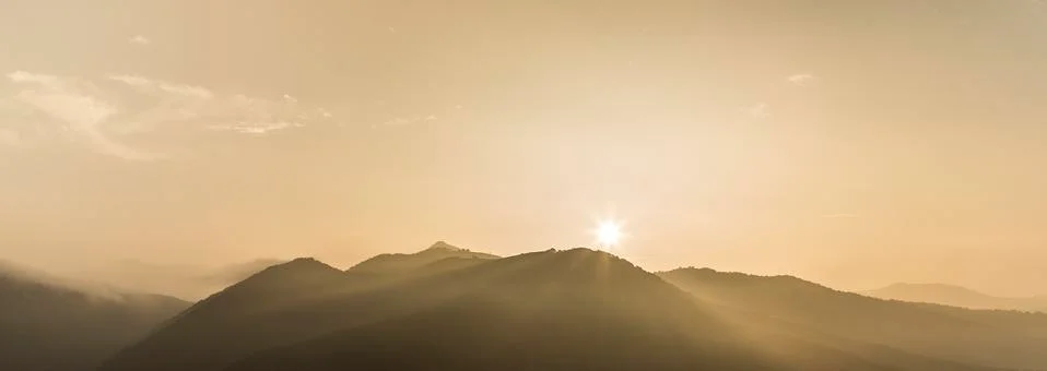 Sun mountain Stock Photos