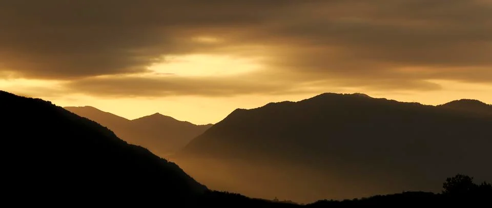 Sun mountain Stock Photos