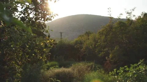 Sun in the mountains Stock Footage 49671752