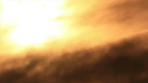 Sun move down in dark fog sky Stock Footage 161396014