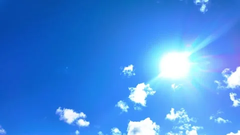 Sun Movement Timelapse Still in Blue Sky with Negative Space Video stock 331651967
