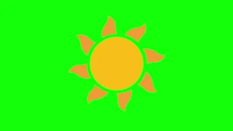 Sun Moving with Cartoon - Chroma Key Green Screen Footage Stock-Footage 341328441