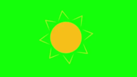 Sun Moving on Chroma Key for Compositing Video stock 341328900