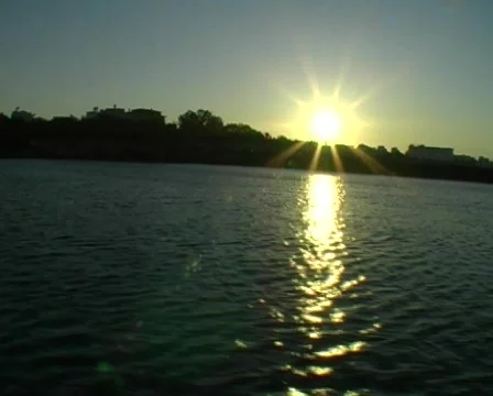 Sun Moving Over The Sea Stock Footage 447674