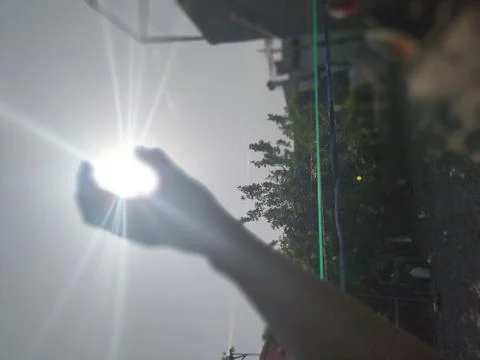 Sun in My Hand Stock Photos