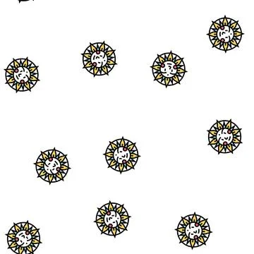 Sun occult symbol vector seamless pattern Stock Illustration