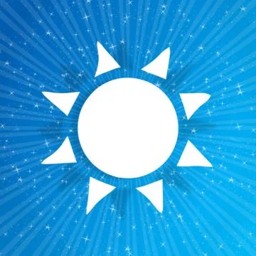 Sun one color design light color background image Stock Illustration