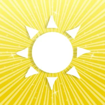 Sun one color design light color background image Stock Illustration