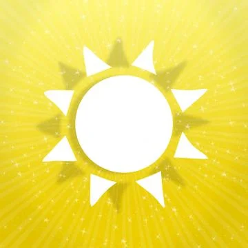 Sun one color design light color background image Stock Illustration