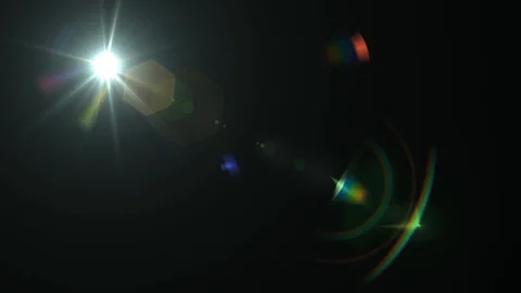 Sun with Optical flare animation with black Stock Footage 122227713