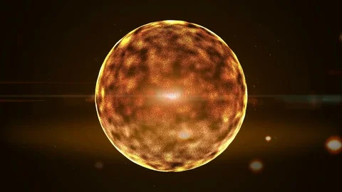 Sun or Fire ball, A churning ball of fire and particle background. Stock Footage 79281390