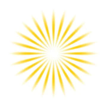 Sun or Sunshine vector on a white isolated background. Stock Illustration