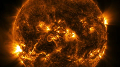 The Sun in orange - HD Stock Footage 56784858