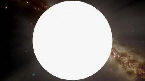 Sun Our Solar System Star 8K 3D Render in Deep Space Stock Illustration