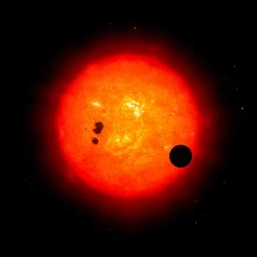 Sun in outer space. Elements of this image furnished by NASA Stock Illustration