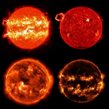 Sun in outer space. Illustrazione stock