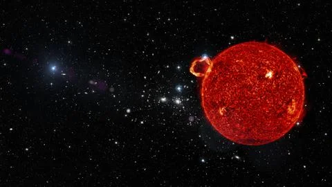 Sun in outer space. Stock Illustration