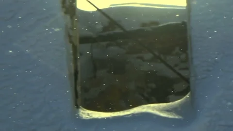 The sun outside the Windows of the ruins Stock Footage 127123895