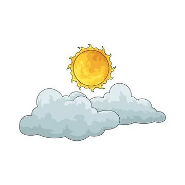 Sun over clouds illustration Illustrazione stock
