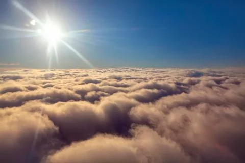 Sun over the clouds Foto stock