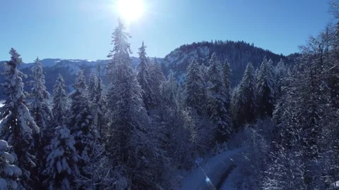 Sun over the clound in mountains Video stock 261577644