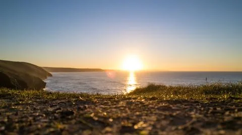 Sun over Coastline 写真素材