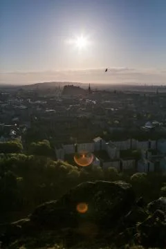 Sun over Edinburgh Foto stock