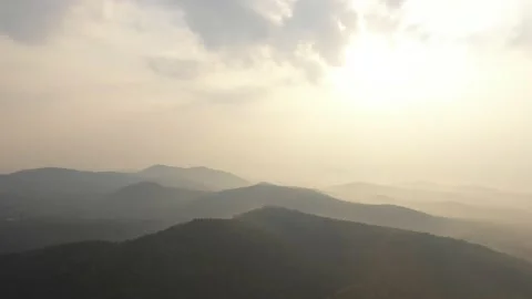 Sun over Hills in India Stock Footage 209596652