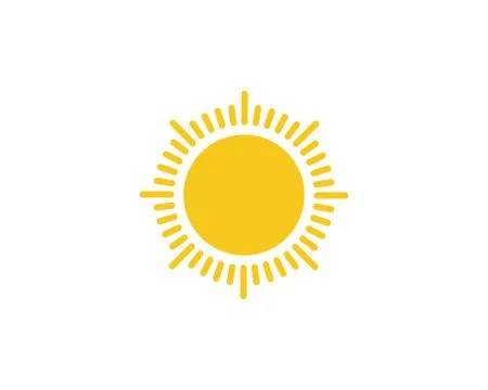 Sun over horizon Vector illustration Ilustração Stock