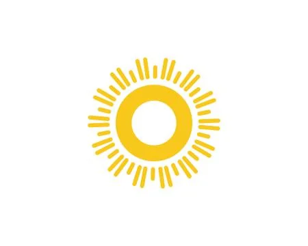 Sun over horizon Vector illustration Ilustração Stock