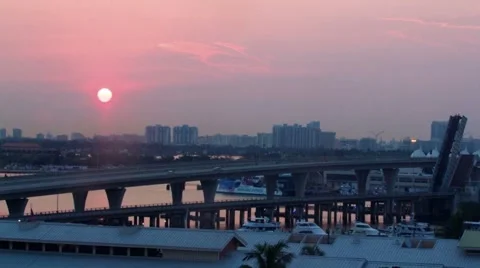 Sun Over Miami timelapse Vidéo 6980845