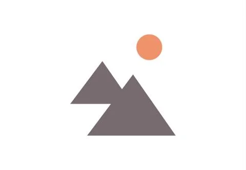 Sun over mountains Stock Illustration